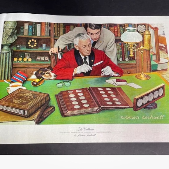 Norman Rockwell The Collector Franklin Mint Limited Edition Print on Canvas - Picture 1 of 12